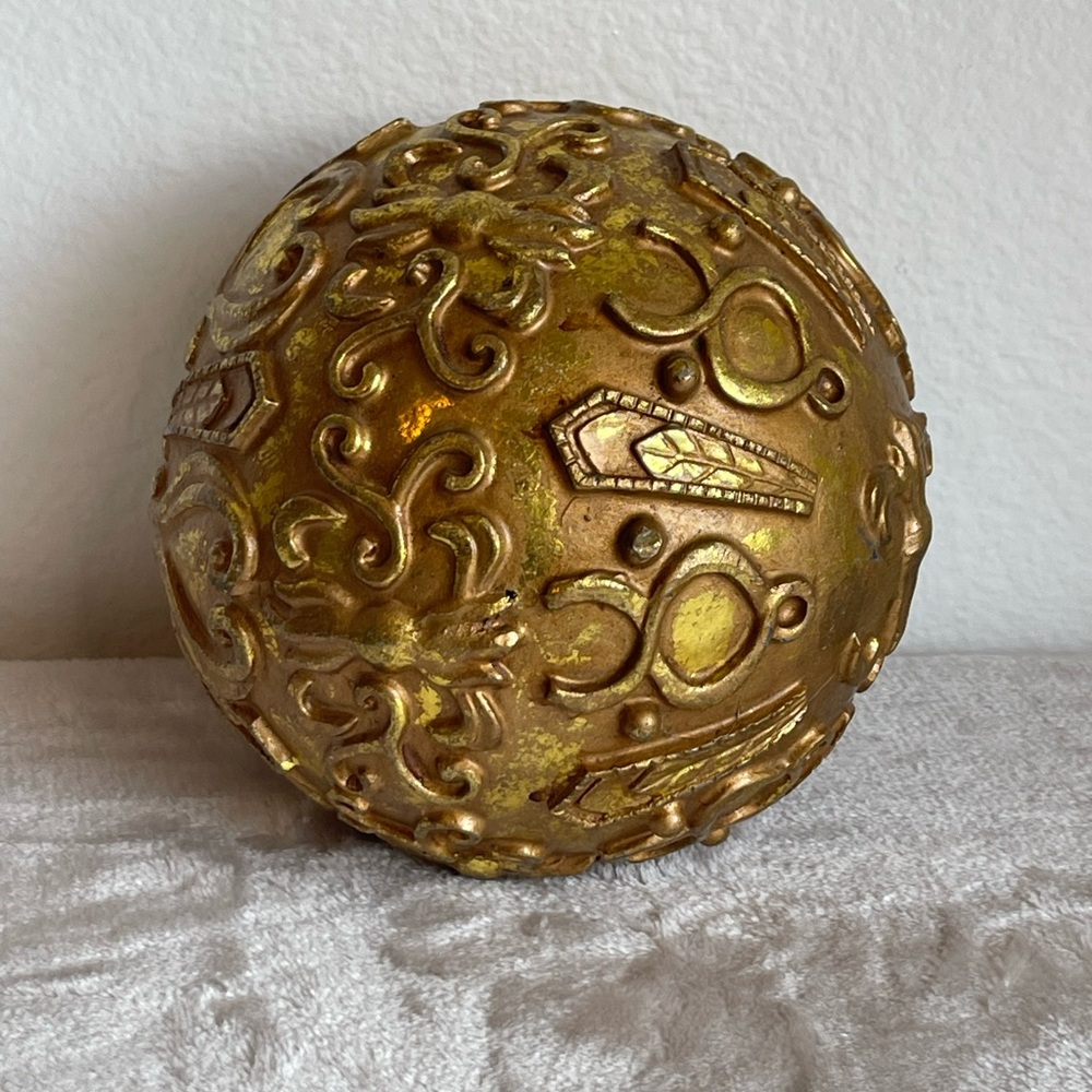 Ornate Gold Decorative Sphere‎